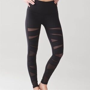 lululemon athletica Black Mesh Panel Leggings